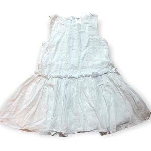 🎉3 For 15$🎉 Baby Girl White Sleeveless Dress Bow And Flowers Size 24 Months